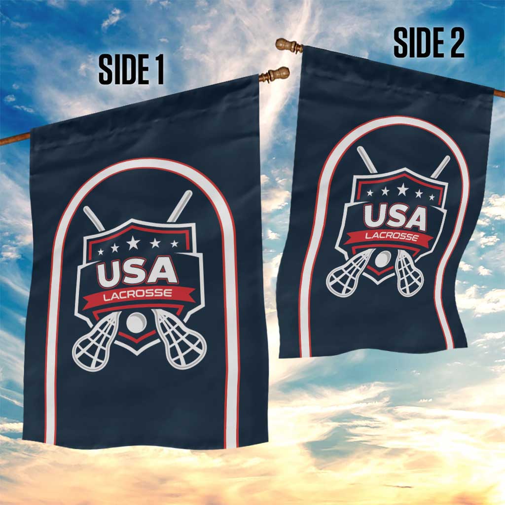 USA 2025 Lacrosse Garden Flag USA Growing the Game Blue Version
