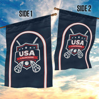 USA 2025 Lacrosse Garden Flag USA Growing the Game Blue Version