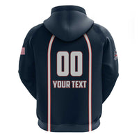 Custom USA 2025 Lacrosse Hoodie USA Growing the Game Blue Version