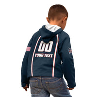Custom USA 2025 Lacrosse Kid Hoodie USA Growing the Game Blue Version
