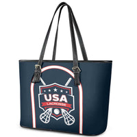USA 2025 Lacrosse Leather Tote Bag USA Growing the Game Blue Version