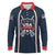 Custom USA 2025 Lacrosse Long Sleeve Polo Shirt USA Growing the Game Blue Version