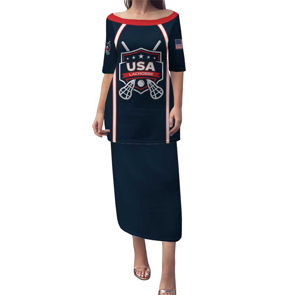 Custom USA 2025 Lacrosse Puletasi USA Growing the Game Blue Version