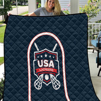 USA 2025 Lacrosse Quilt USA Growing the Game Blue Version