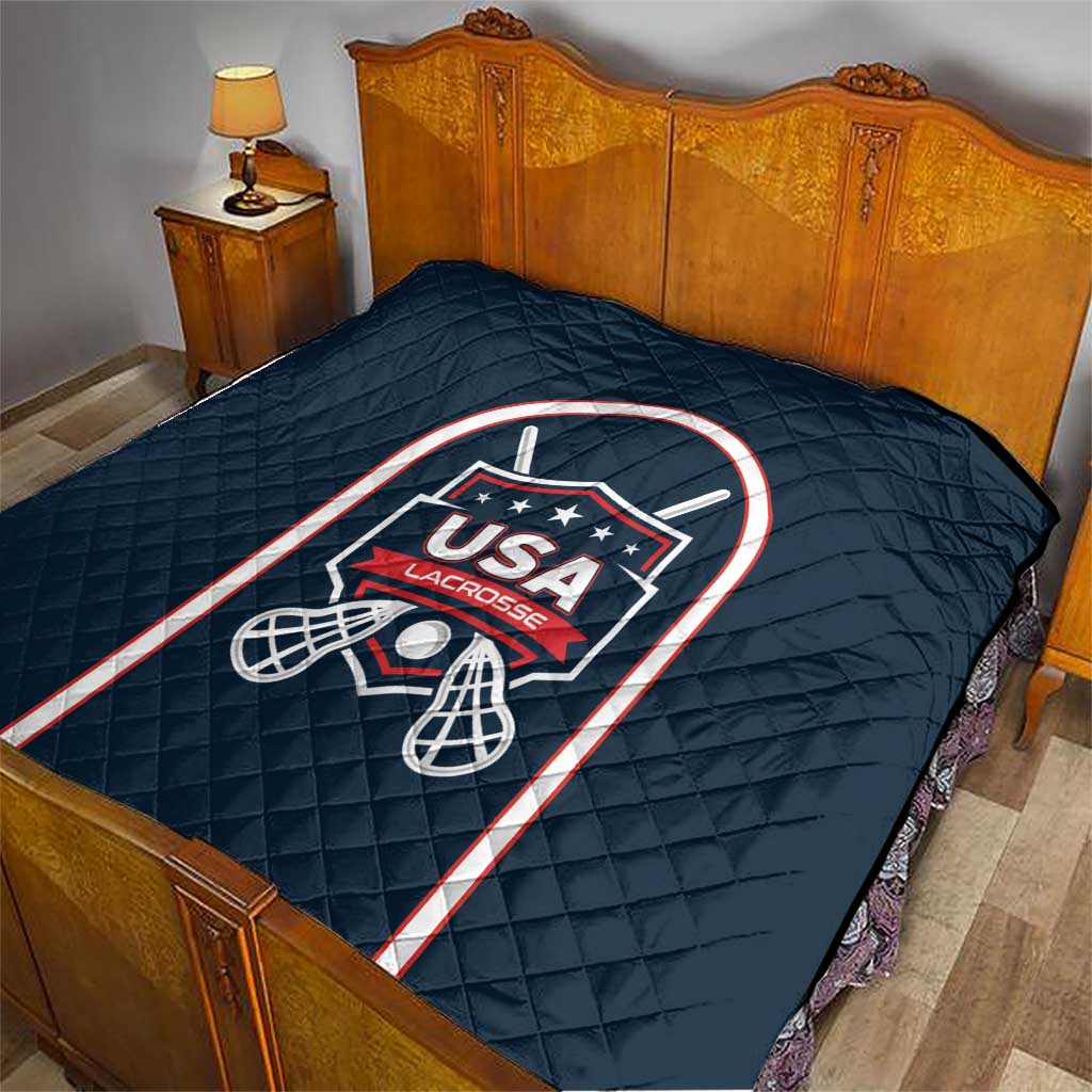 USA 2025 Lacrosse Quilt USA Growing the Game Blue Version