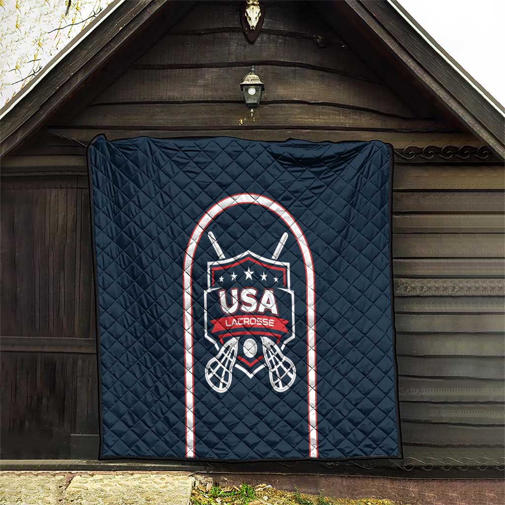 USA 2025 Lacrosse Quilt USA Growing the Game Blue Version