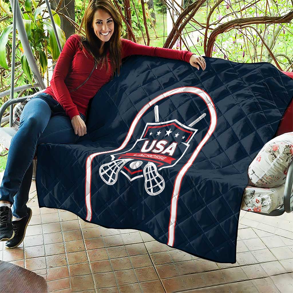 USA 2025 Lacrosse Quilt USA Growing the Game Blue Version
