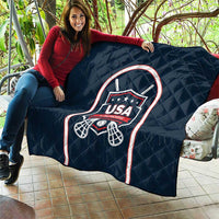 USA 2025 Lacrosse Quilt USA Growing the Game Blue Version