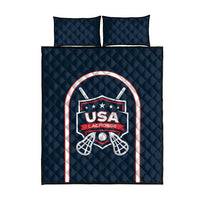 USA 2025 Lacrosse Quilt Bed Set USA Growing the Game Blue Version