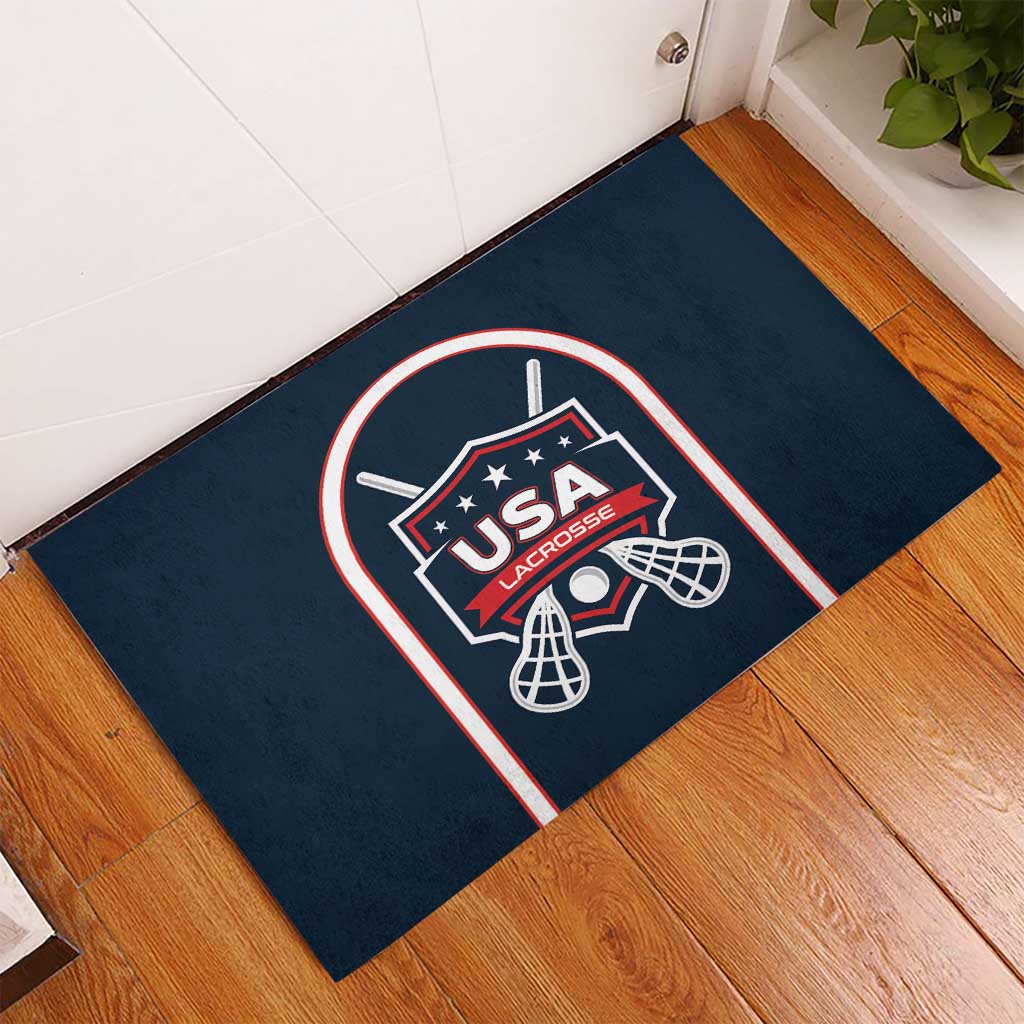 USA 2025 Lacrosse Rubber Doormat USA Growing the Game Blue Version