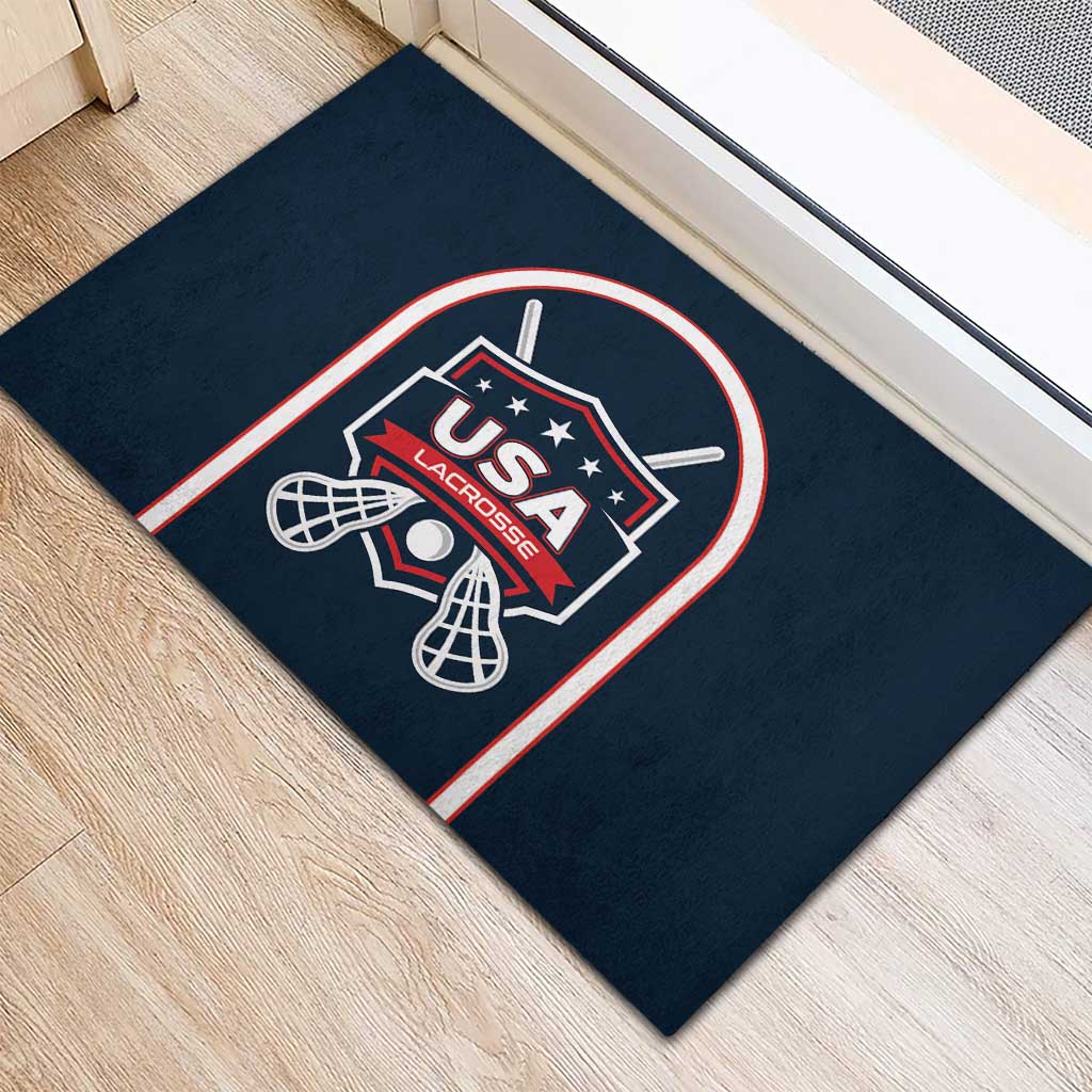 USA 2025 Lacrosse Rubber Doormat USA Growing the Game Blue Version