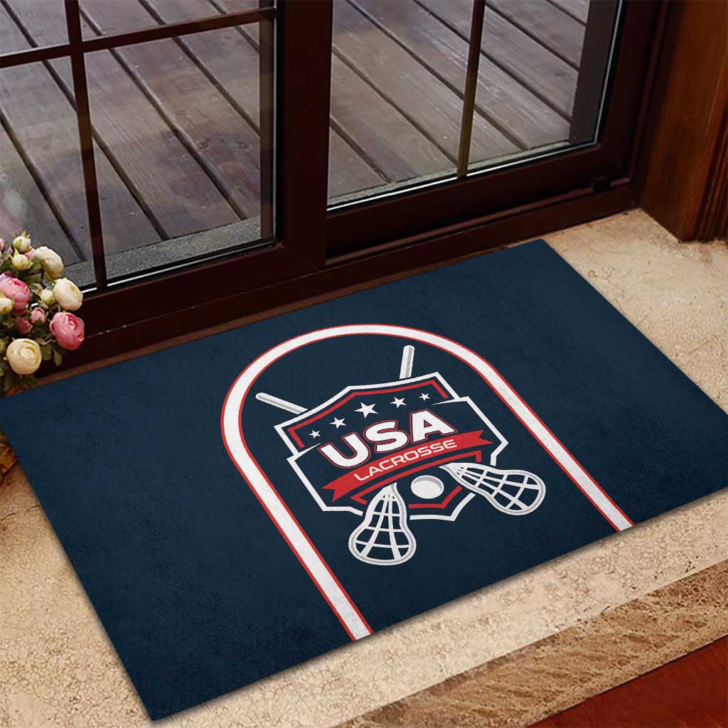 USA 2025 Lacrosse Rubber Doormat USA Growing the Game Blue Version