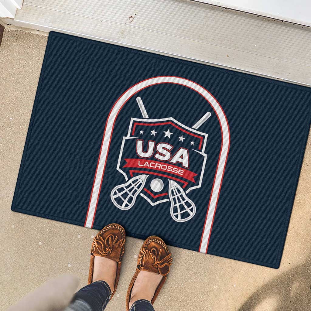 USA 2025 Lacrosse Rubber Doormat USA Growing the Game Blue Version