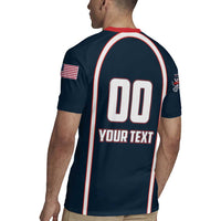 Custom USA 2025 Lacrosse Rugby Jersey USA Growing the Game Blue Version