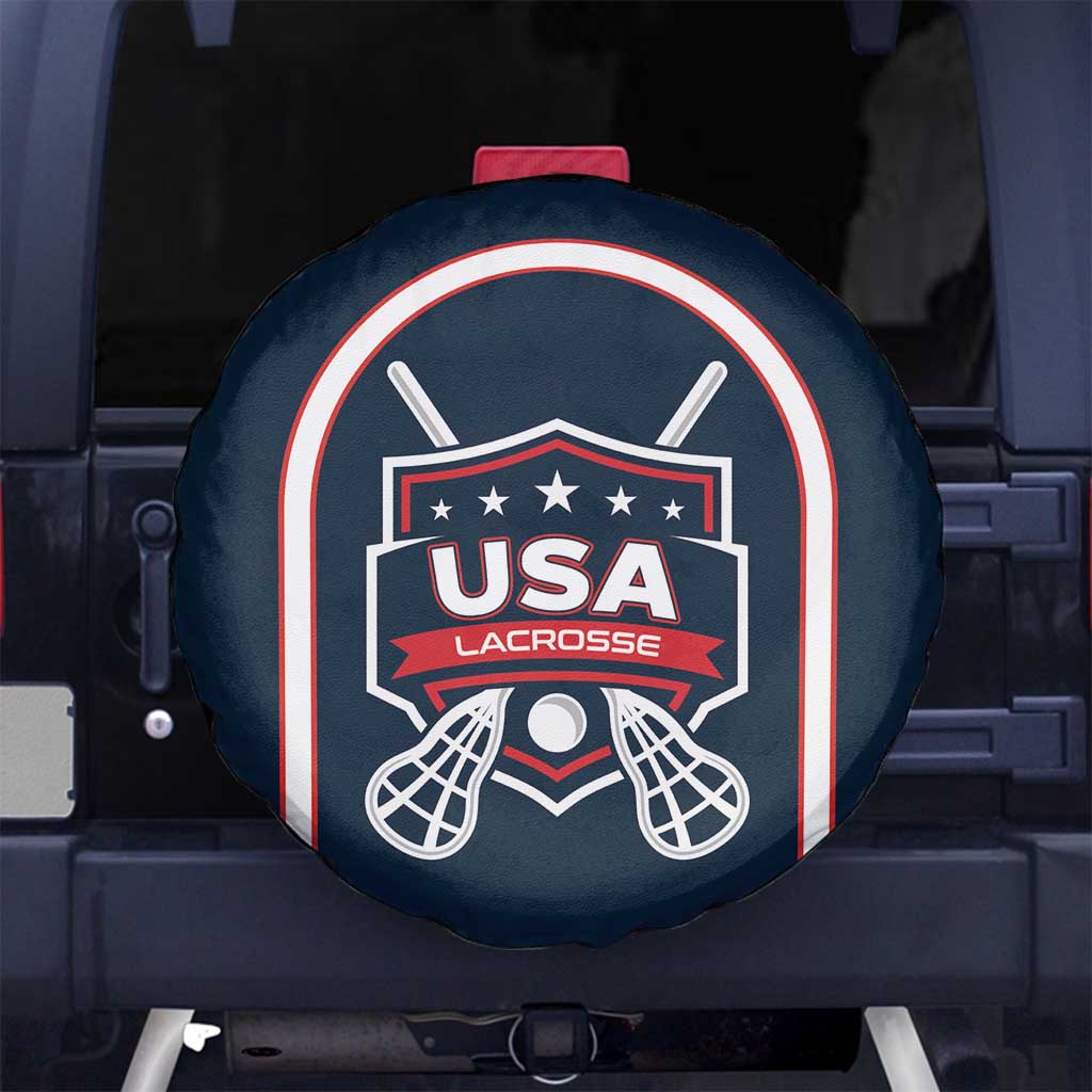 USA 2025 Lacrosse Spare Tire Cover USA Growing the Game Blue Version
