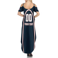 Custom USA 2025 Lacrosse Summer Maxi Dress USA Growing the Game Blue Version