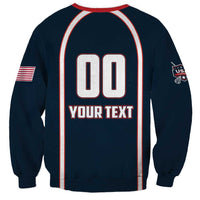Custom USA 2025 Lacrosse Sweatshirt USA Growing the Game Blue Version