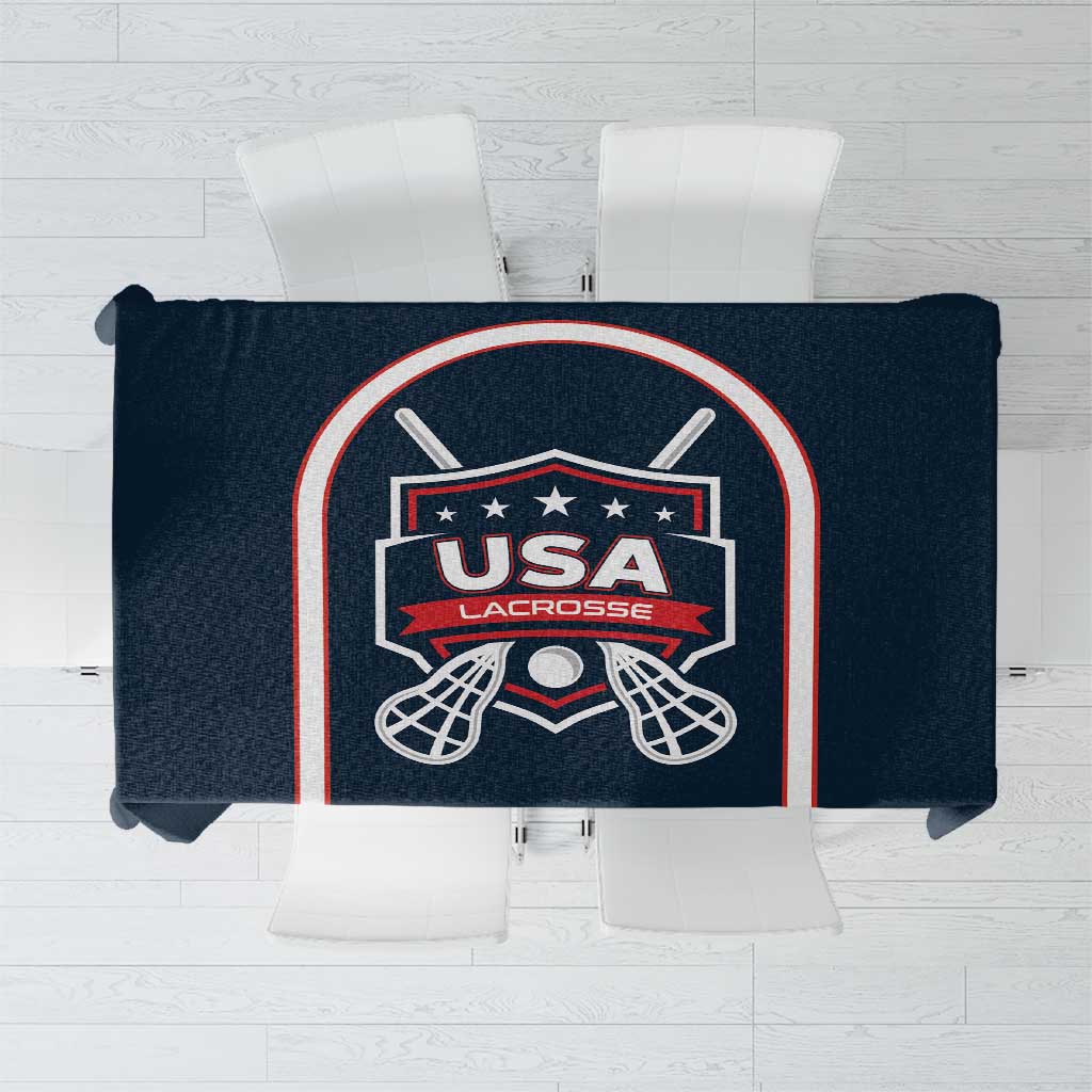 USA 2025 Lacrosse Tablecloth USA Growing the Game Blue Version