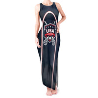 Custom USA 2025 Lacrosse Tank Maxi Dress USA Growing the Game Blue Version