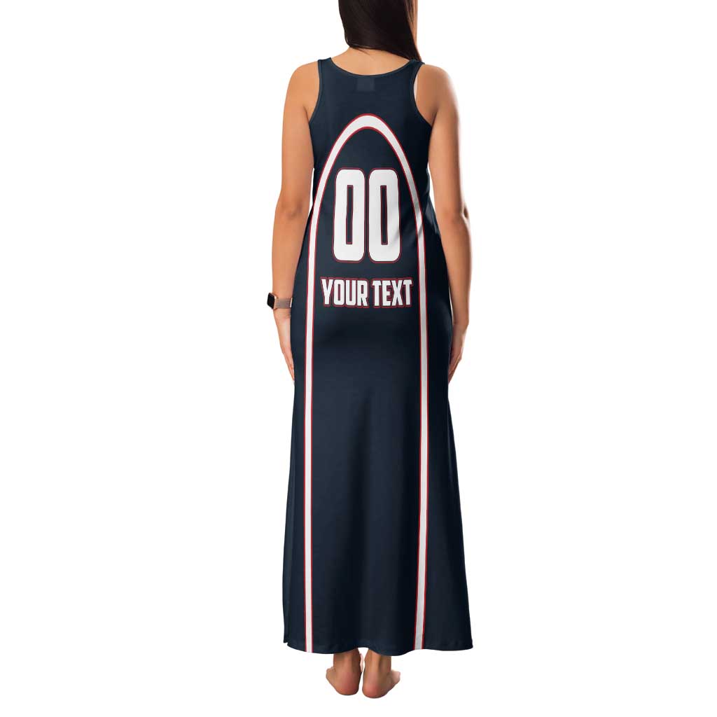 Custom USA 2025 Lacrosse Tank Maxi Dress USA Growing the Game Blue Version