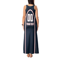 Custom USA 2025 Lacrosse Tank Maxi Dress USA Growing the Game Blue Version