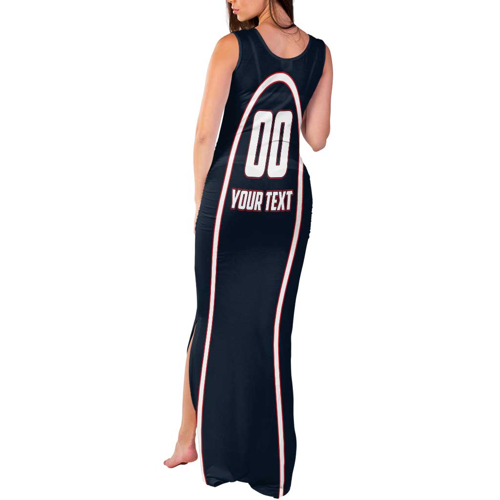 Custom USA 2025 Lacrosse Tank Maxi Dress USA Growing the Game Blue Version