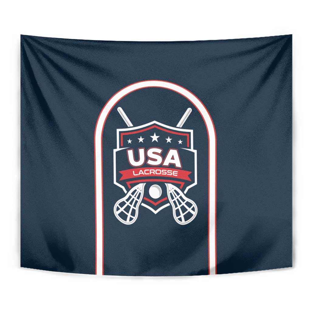 USA 2025 Lacrosse Tapestry USA Growing the Game Blue Version