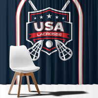 USA 2025 Lacrosse Window Curtain USA Growing the Game Blue Version