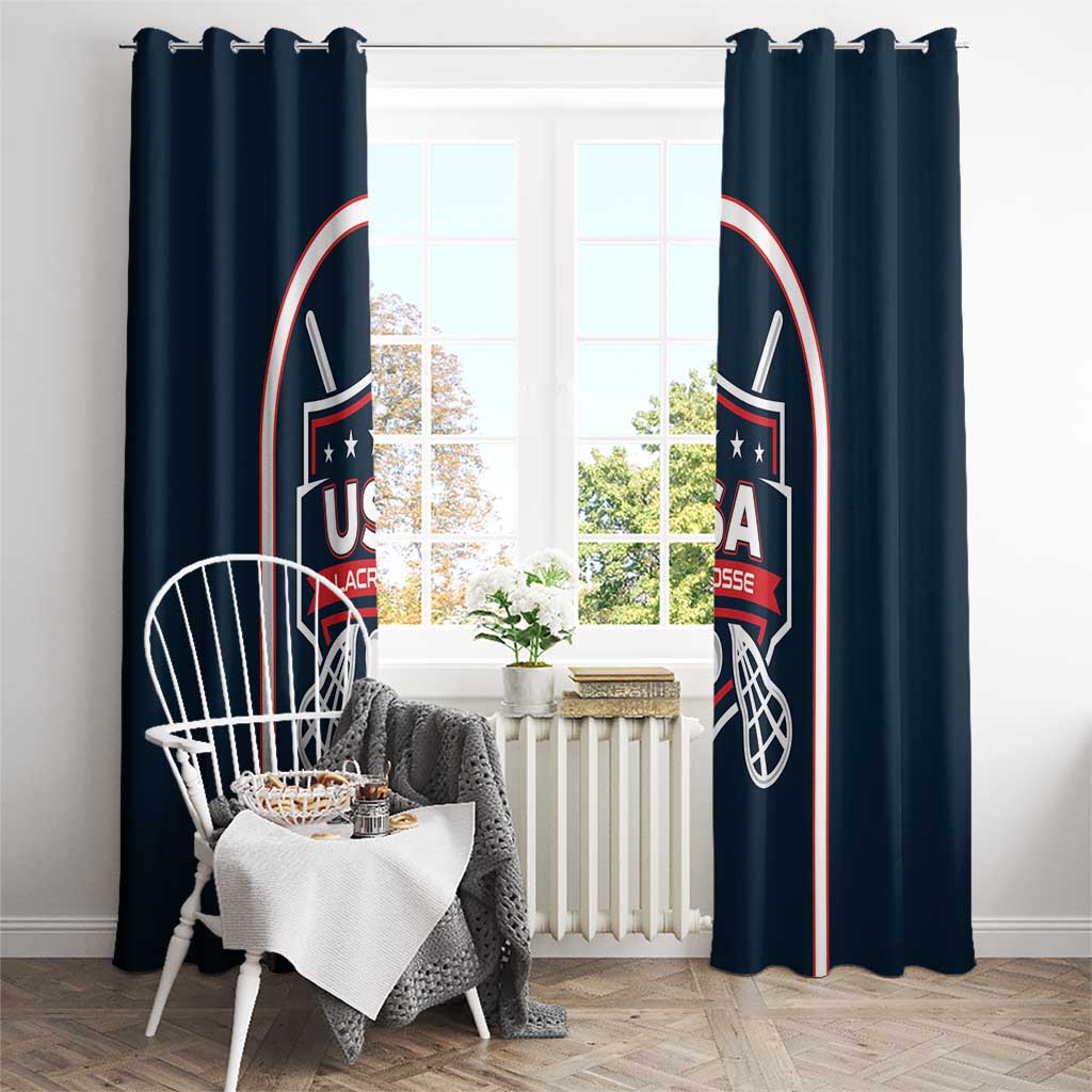 USA 2025 Lacrosse Window Curtain USA Growing the Game Blue Version