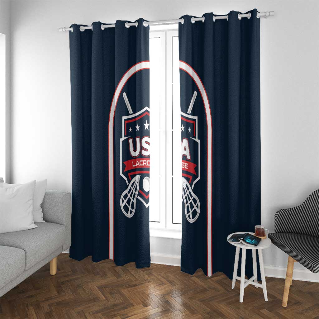 USA 2025 Lacrosse Window Curtain USA Growing the Game Blue Version