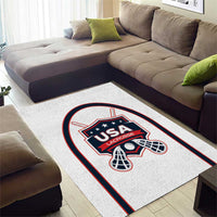 USA 2025 Lacrosse Area Rug USA Growing the Game White Version