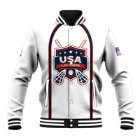 Custom USA 2025 Lacrosse Baseball Jacket USA Growing the Game White Version