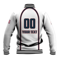 Custom USA 2025 Lacrosse Baseball Jacket USA Growing the Game White Version