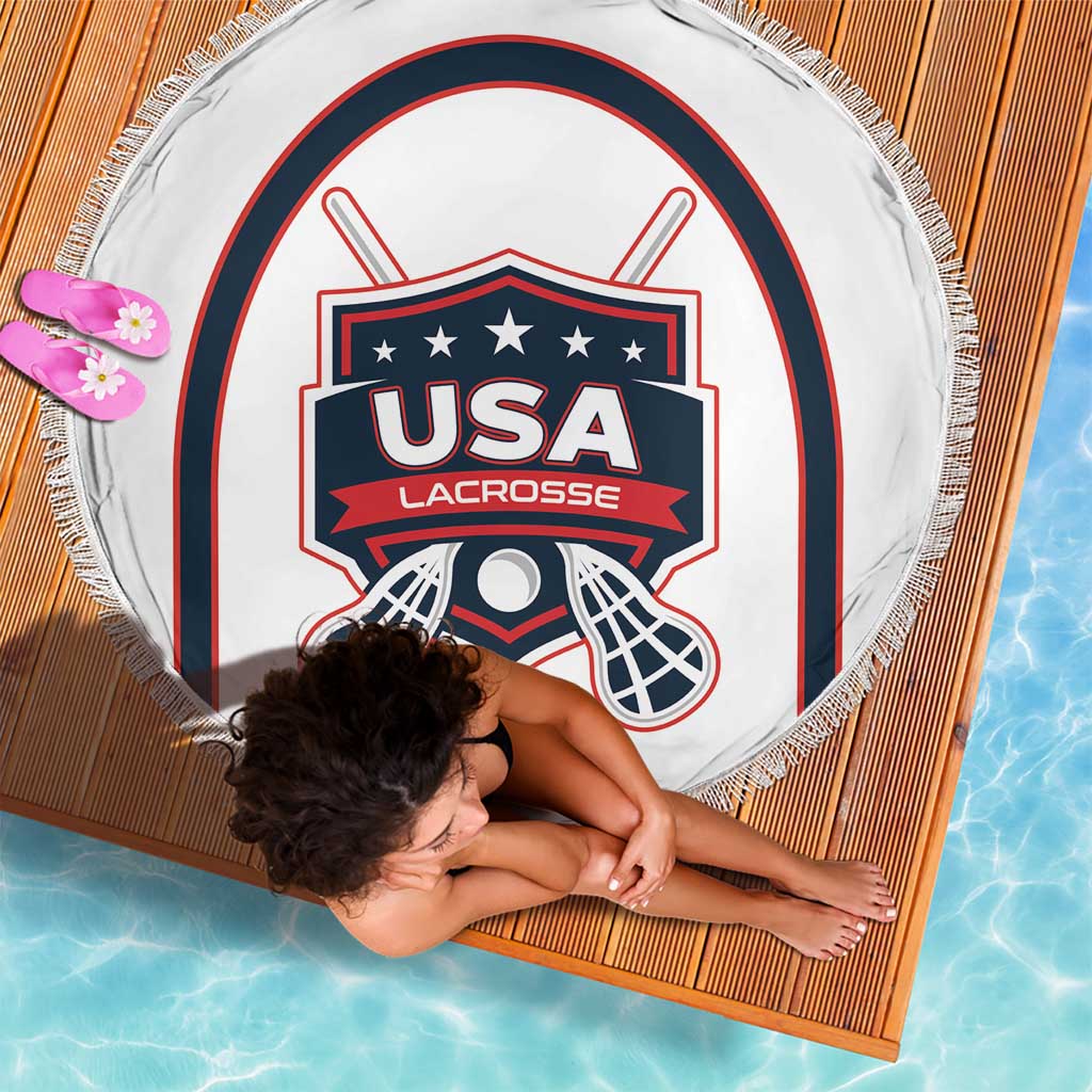 USA 2025 Lacrosse Beach Blanket USA Growing the Game White Version