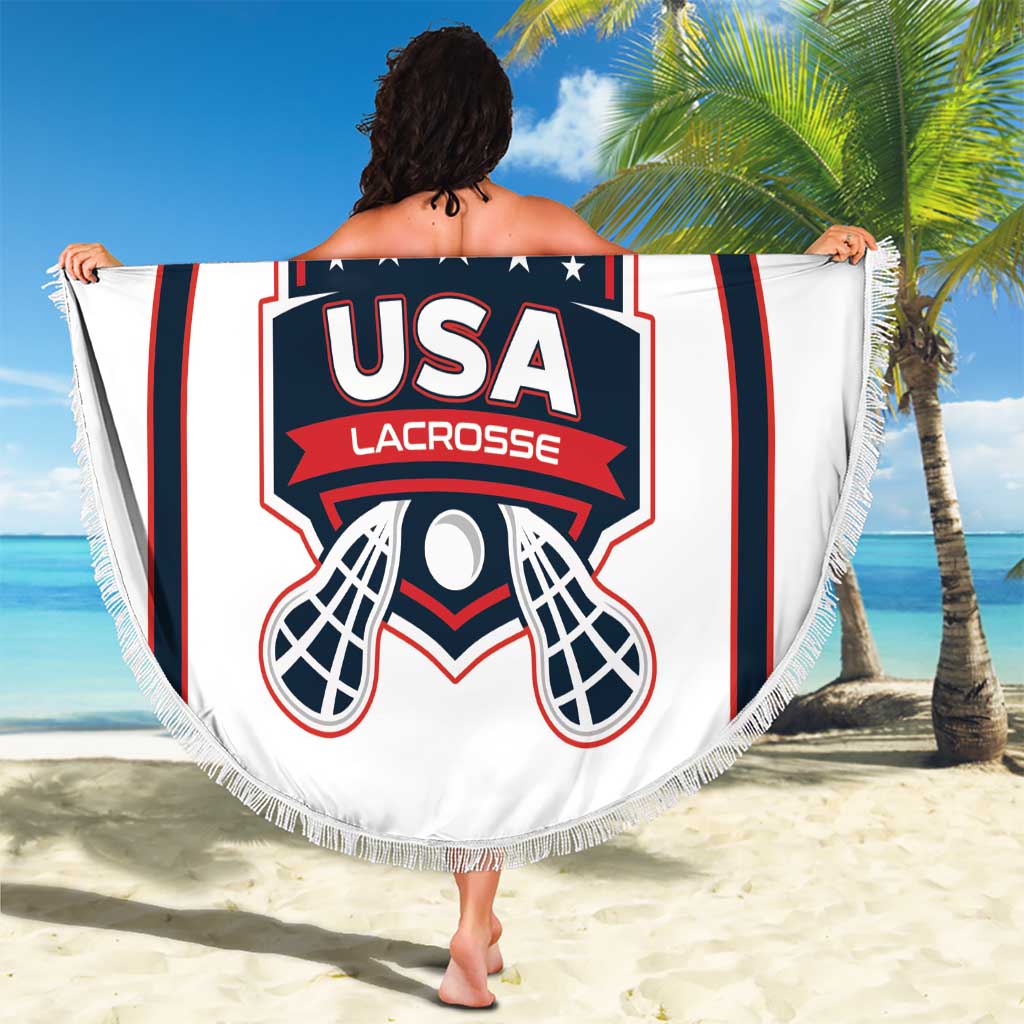 USA 2025 Lacrosse Beach Blanket USA Growing the Game White Version