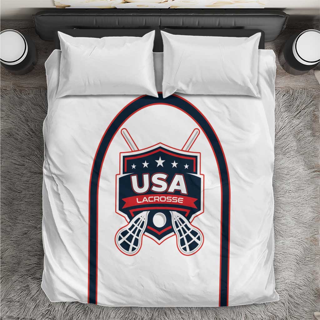 USA 2025 Lacrosse Bedding Set USA Growing the Game White Version