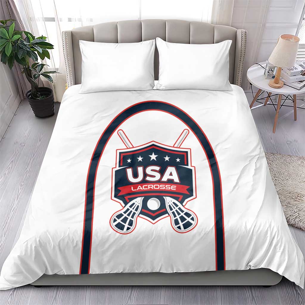 USA 2025 Lacrosse Bedding Set USA Growing the Game White Version
