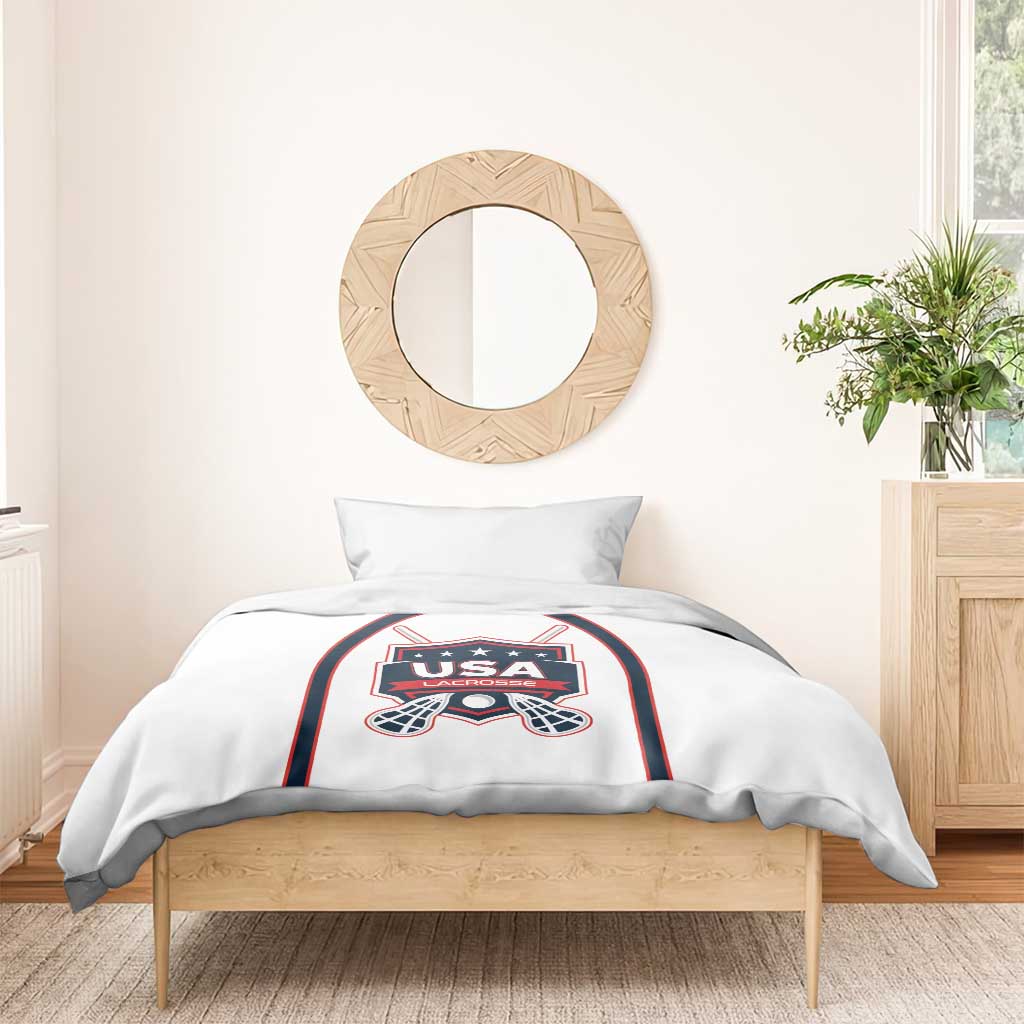 USA 2025 Lacrosse Bedding Set USA Growing the Game White Version