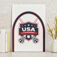 USA 2025 Lacrosse Canvas Wall Art USA Growing the Game White Version