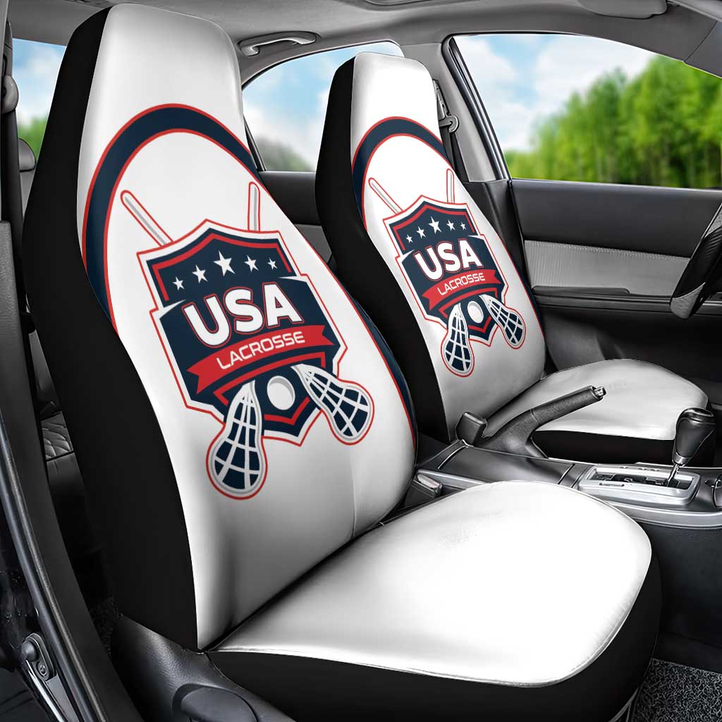 USA 2025 Lacrosse Car Seat Cover USA Growing the Game White Version