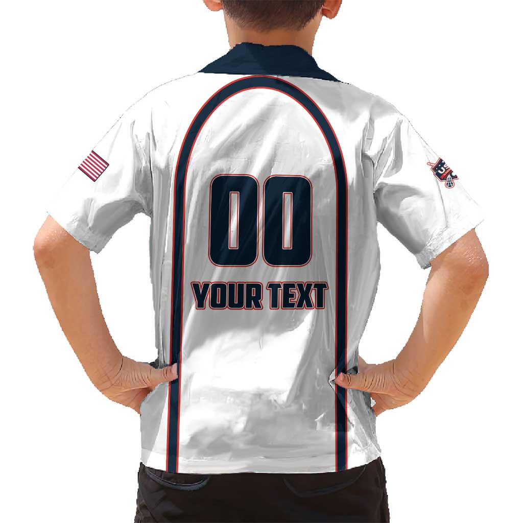 Custom USA 2025 Lacrosse Family Matching Long Sleeve Bodycon Dress and Hawaiian Shirt USA Growing the Game White Version