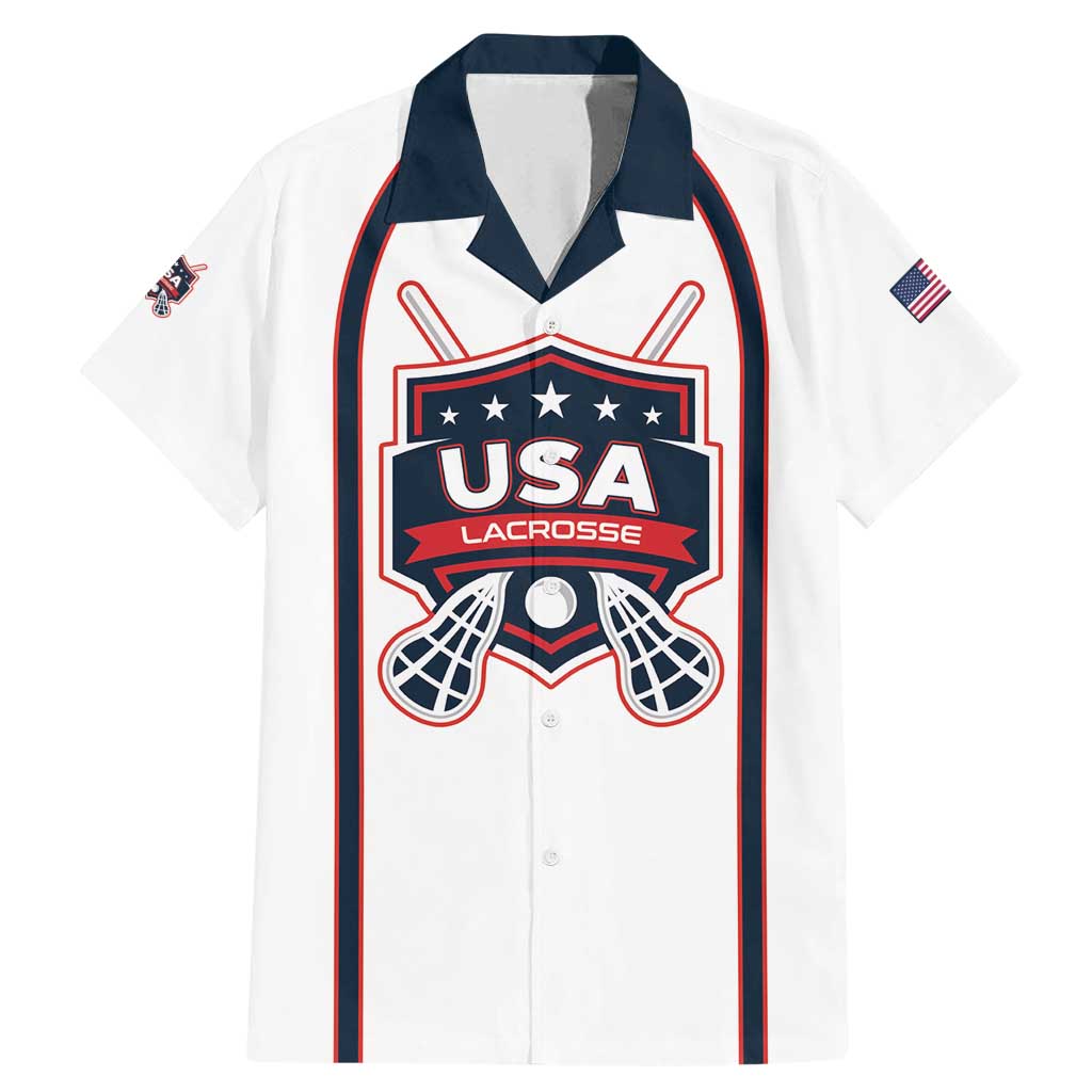 Custom USA 2025 Lacrosse Family Matching Mermaid Dress and Hawaiian Shirt USA Growing the Game White Version