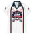 Custom USA 2025 Lacrosse Family Matching Off The Shoulder Long Sleeve Dress and Hawaiian Shirt USA Growing the Game White Version