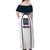 Custom USA 2025 Lacrosse Family Matching Off Shoulder Maxi Dress and Hawaiian Shirt USA Growing the Game White Version