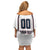 Custom USA 2025 Lacrosse Family Matching Off Shoulder Short Dress and Hawaiian Shirt USA Growing the Game White Version