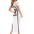 Custom USA 2025 Lacrosse Family Matching Short Sleeve Bodycon Dress and Hawaiian Shirt USA Growing the Game White Version