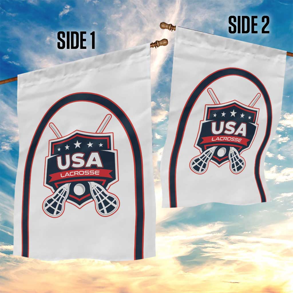 USA 2025 Lacrosse Garden Flag USA Growing the Game White Version