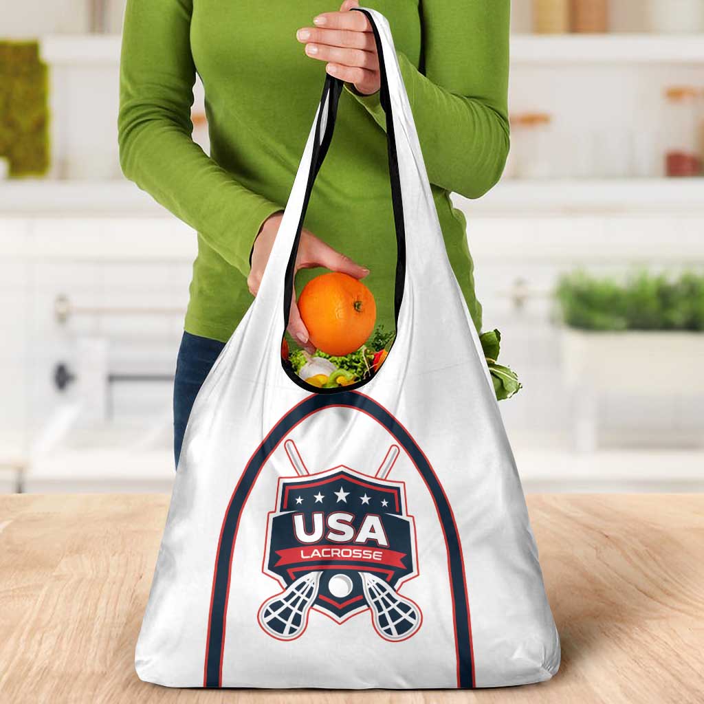 USA 2025 Lacrosse Grocery Bag USA Growing the Game White Version
