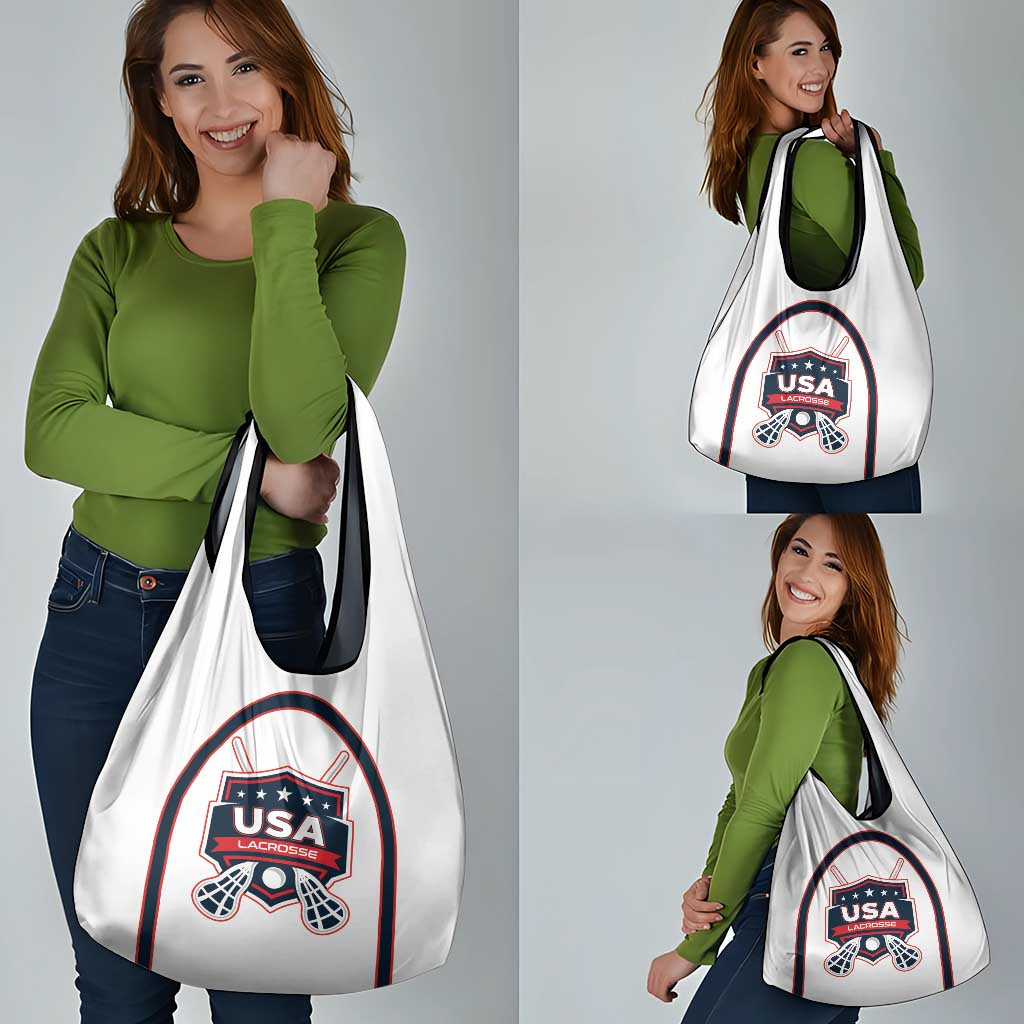 USA 2025 Lacrosse Grocery Bag USA Growing the Game White Version