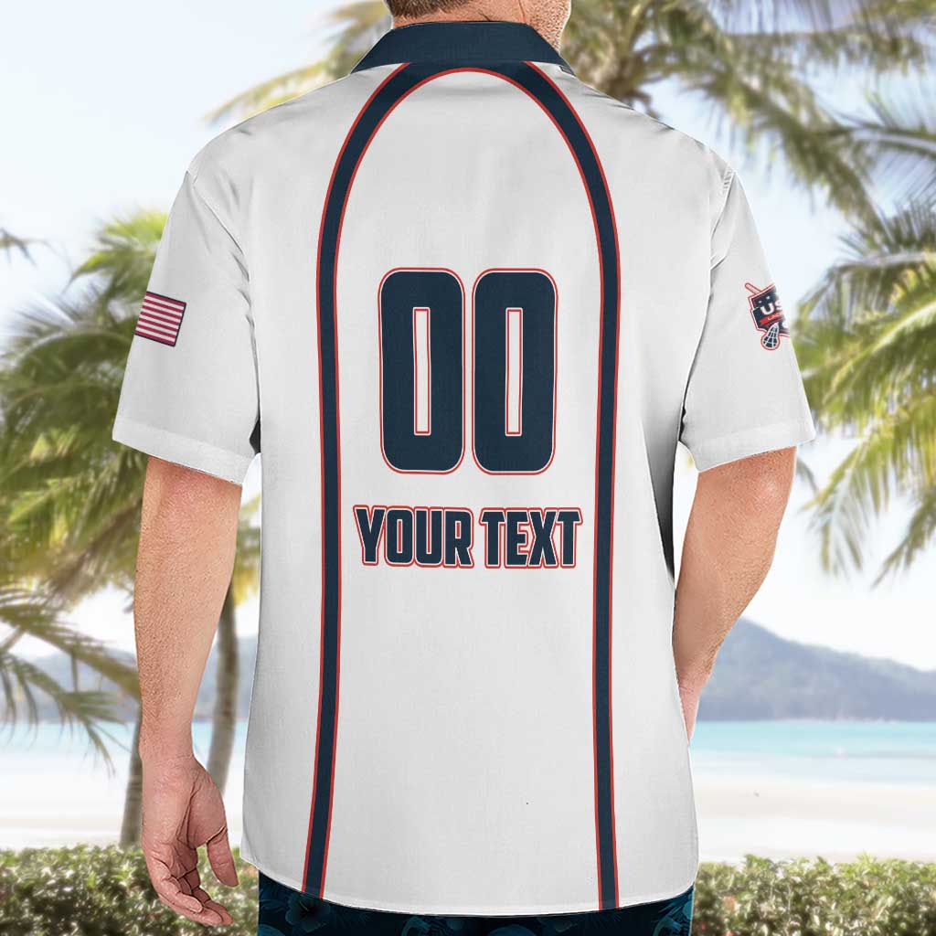 Custom USA 2025 Lacrosse Hawaiian Shirt USA Growing the Game White Version